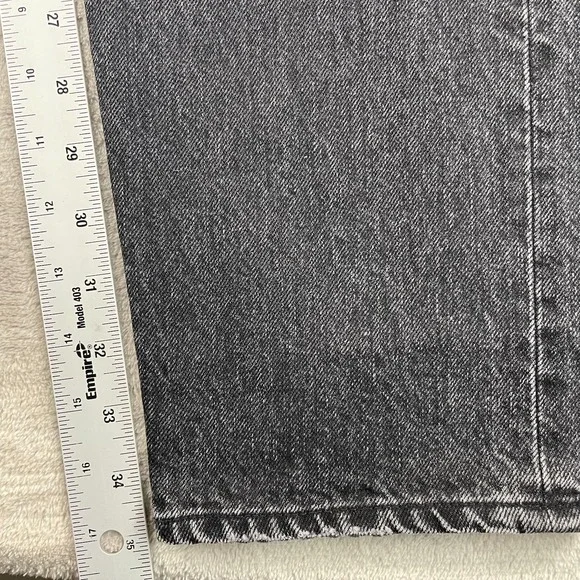 YSL SAINT LAURENT Paris Distressed Slim Fit Jeans Men 32x35 Charcoal Japanese